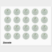 Kolibrie retouradres ronde sticker (Vel)
