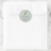 Kolibrie retouradres ronde sticker (Tas)