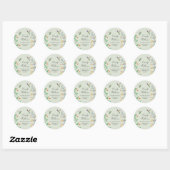 Kolibrie retouradres ronde sticker (Vel)