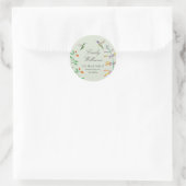 Kolibrie retouradres ronde sticker (Tas)
