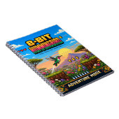 Kolibrie, Retro 8-Bit Pixelkunst Notitieboek (Rechterzijde)