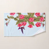 Kolibrie rode bloemen hemelsblauwe achtergrond bad handdoek (Handdoek)