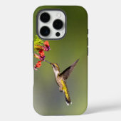 Kolibrie | Rode Bloemige Hoortelefoonhoes Moederda Case-Mate iPhone Case (Achterkant)