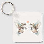 Kolibrie Romance Foto Naam Sleutelhanger (Voorkant)