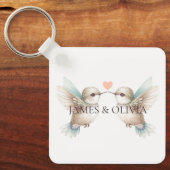 Kolibrie Romance Foto Naam Sleutelhanger (Voorkant)
