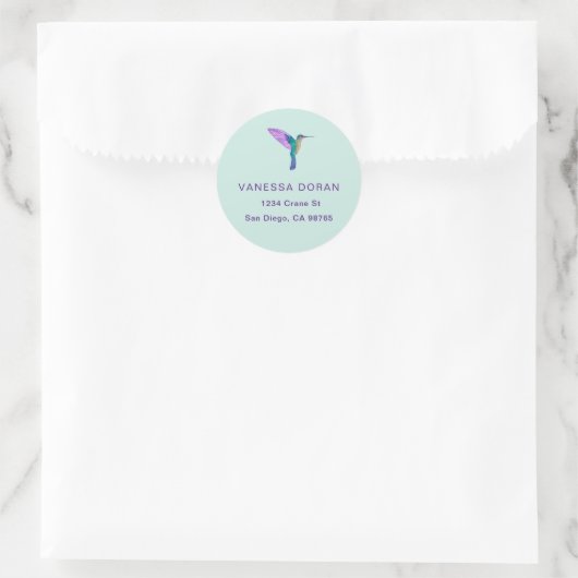 Kolibrie Ronde Sticker (Tas)