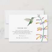 Kolibrie rouwbegrafenis bedankkaart kaart (Voorkant)