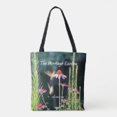 Kolibrie & Roze Echinacea Botanische Tote Bag (Achterkant)