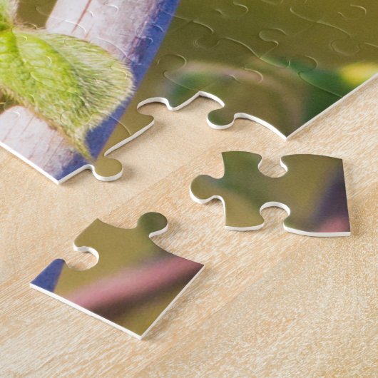 Kolibrie rust op een latwerk legpuzzel (Zijkant)