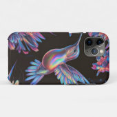 Kolibrie Schattige Floral Case-Mate iPhone Case (Achterkant (horizontaal))