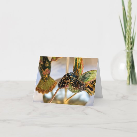 Kolibrie-sieraad Kerstkaart Feestdagen Kaart (Voorkant)