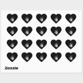 Kolibrie Sneeuwman Vrolijk Kerstfeest Hart Sticker (Vel)