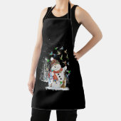 Kolibrie Sneeuwman Vrolijk Kerstfeest Schort (Insitu)