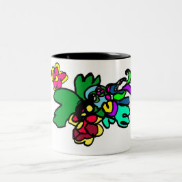 Kolibrie stijl  tweekleurige koffiemok