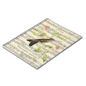 kolibrie symbool van vreugde dankbaarheid notitieb notitieboek (Linkerzijde)