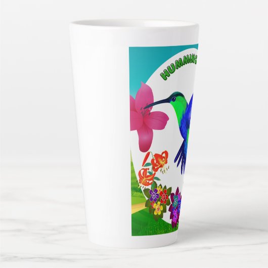 Kolibrie te midden van Natuur's Beauty, Serenade W Latte Mok (Voorkant)