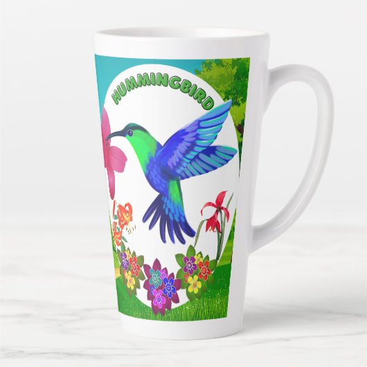 Kolibrie te midden van Natuur's Beauty, Serenade W Latte Mok (Rechts)