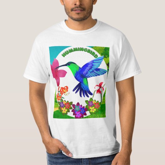 Kolibrie te midden van Natuur's Beauty, Serenade W T-shirt (Voorkant)