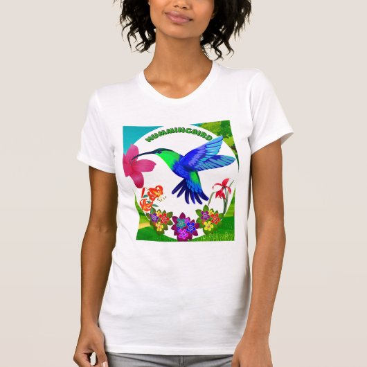 Kolibrie te midden van Natuur's Beauty, Serenade W T-shirt (Voorkant)