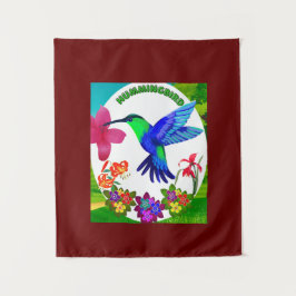 Kolibrie te midden van Natuur's Beauty, Serenade W Wandkleed