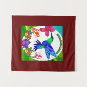 Kolibrie te midden van Natuur's Beauty, Serenade W Wandkleed (Voorkant (horizontaal))