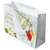 Kolibrie Tea Party Baby shower Groot Cadeauzakje (Achterkant Gekanteld)