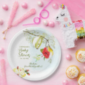 Kolibrie Tea Party Baby shower Papieren Bordje (Feest)