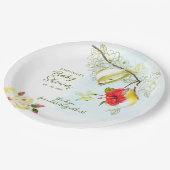 Kolibrie Tea Party Baby shower Papieren Bordje (Gekanteld)