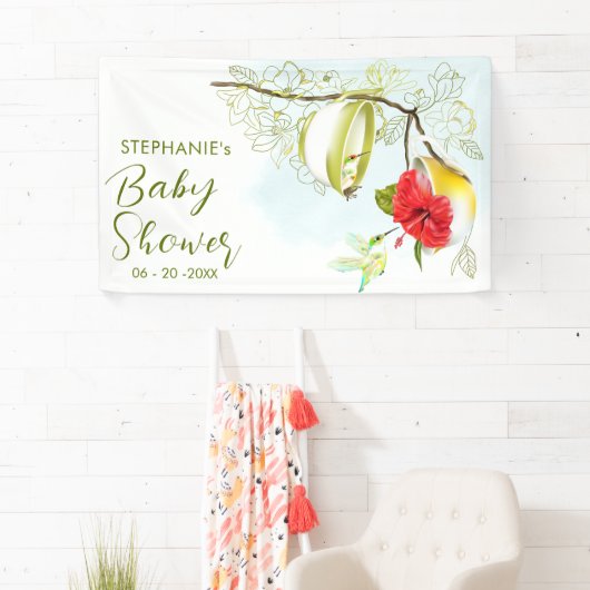 Kolibrie Tea Party Spandoek (Insitu)