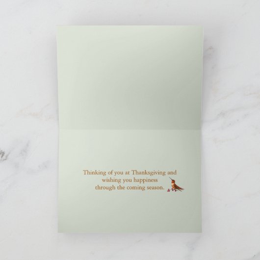 Kolibrie Thanksgiving Kaart (Binnen)