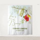 Kolibrie Theepartij Bruiloft Bridal Shower Achterg Wandkleed (Voorkant)