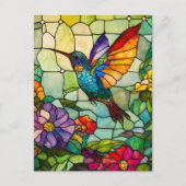 Kolibrie Tiffany-stijl venster Feestdagenkaart (Voorkant)