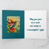 Kolibrie Tiffany-stijl venster Kaart (Binnen)