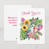 Kolibrie & tropische bloemen feestdagenkaart (Voorkant / Achterkant)