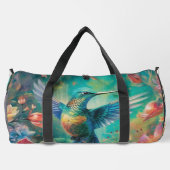 Kolibrie tropische bloemen plunjezak (Achterkant)