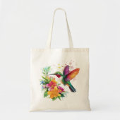 Kolibrie tropische bloemen tote bag (Voorkant)
