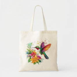 Kolibrie tropische bloemen tote bag