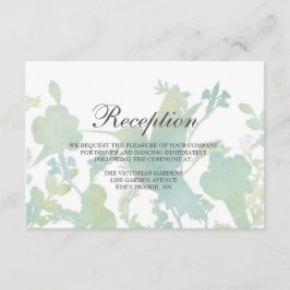 Kolibrie Tuin Aquarel Trouwreceptie Informatiekaartje