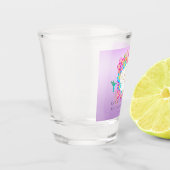 Kolibrie Tuin Monogram Paars Shot Glas (Links)
