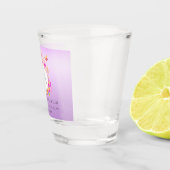 Kolibrie Tuin Monogram Paars Shot Glas (Rechts)