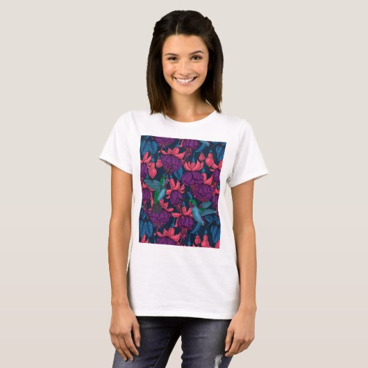 Kolibrie tuin t-shirt (Voorkant volledig)