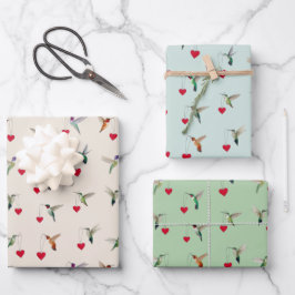 Kolibrie Valentijnsdag Inpakpapier Vel
