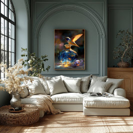 Kolibrie van het licht - Enchanted Blue Perfume Canvas Afdruk