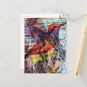 Kolibrie verontschuldig je niet voor zorg mixed me briefkaart