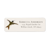 Kolibrie Vintage Vogelentuin Retouradres Etiket (Voorkant)