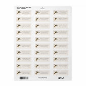 Kolibrie Vintage Vogelentuin Retouradres Etiket (Full Sheet)