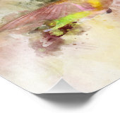 Kolibrie vliegen met bloem Waterverf - 05 Foto Afdruk (Hoek)