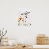 Kolibrie Vogel Kunst Poster (Keuken)