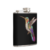 Kolibrie Vogelportret Glas in lood Art Heupfles (Rechts)