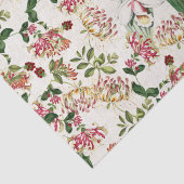 Kolibrie Vogels Honeysuckle Bloemen Tissue Paper Tissuepapier (Detail)